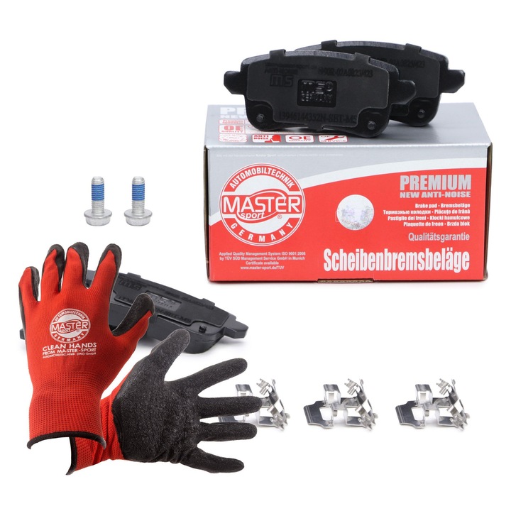 Hátsó fékbetét készlet, Master Sport Germany, 13046144352N-SET-MS
