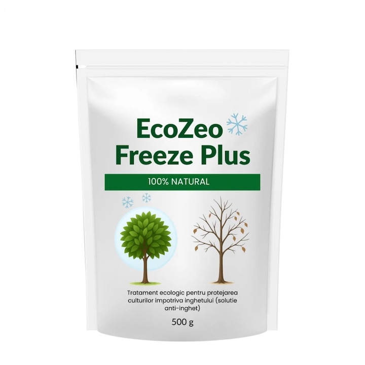 Tratament ecologic pentru protejarea culturilor impotriva inghetului (solutie anti-inghet), EcoZeo Freeze Plus, 500 grame