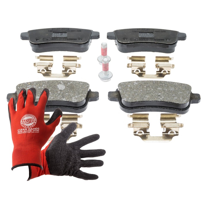 FÉKBETÉT KÉSZLET Master-Sport Germany, 106x45,4mm, rezgéscsillapítóval, többszínű