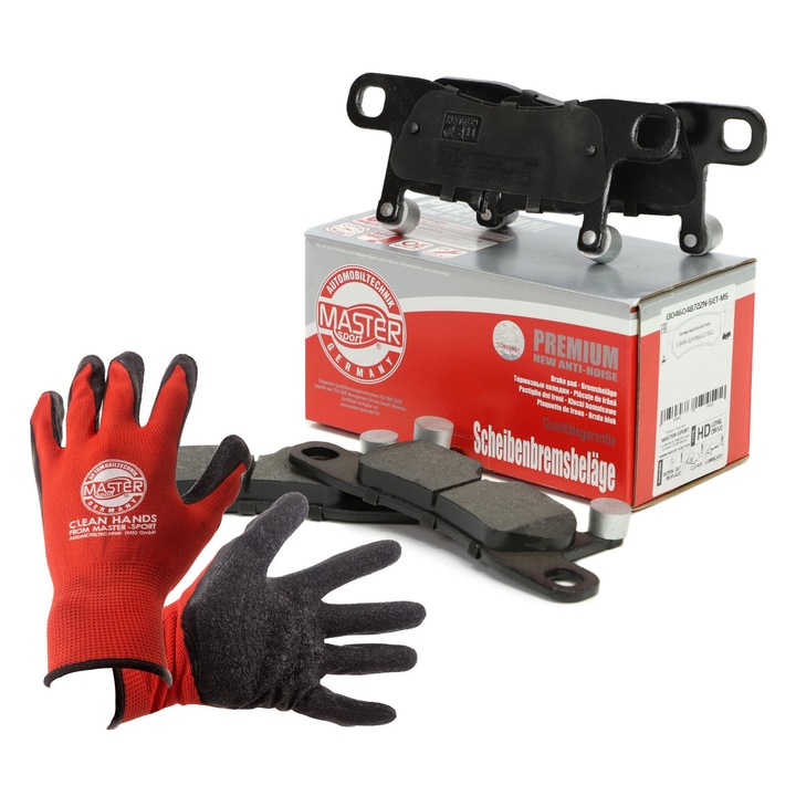 FÉKBETÉTEK KÉSZLET Master-Sport, Porsche Cayenne-hez, 188x76,1mm, 2,37kg, lengéscsillapító párnákkal