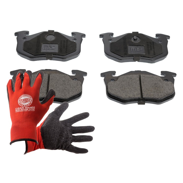 FÉKBETÉTEK KÉSZLET Master-Sport 13046038232N, 105x55mm, adalékokkal, piros, XL