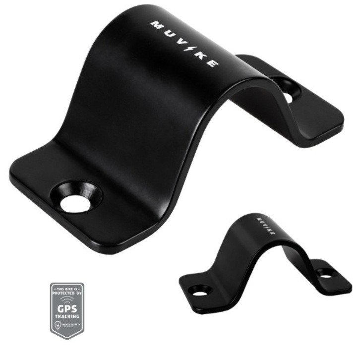 Muvike Mini велосипедна котва за стена и под, 5 мм, устойчива на дъжд, 135x70x50 мм, пълен комплект