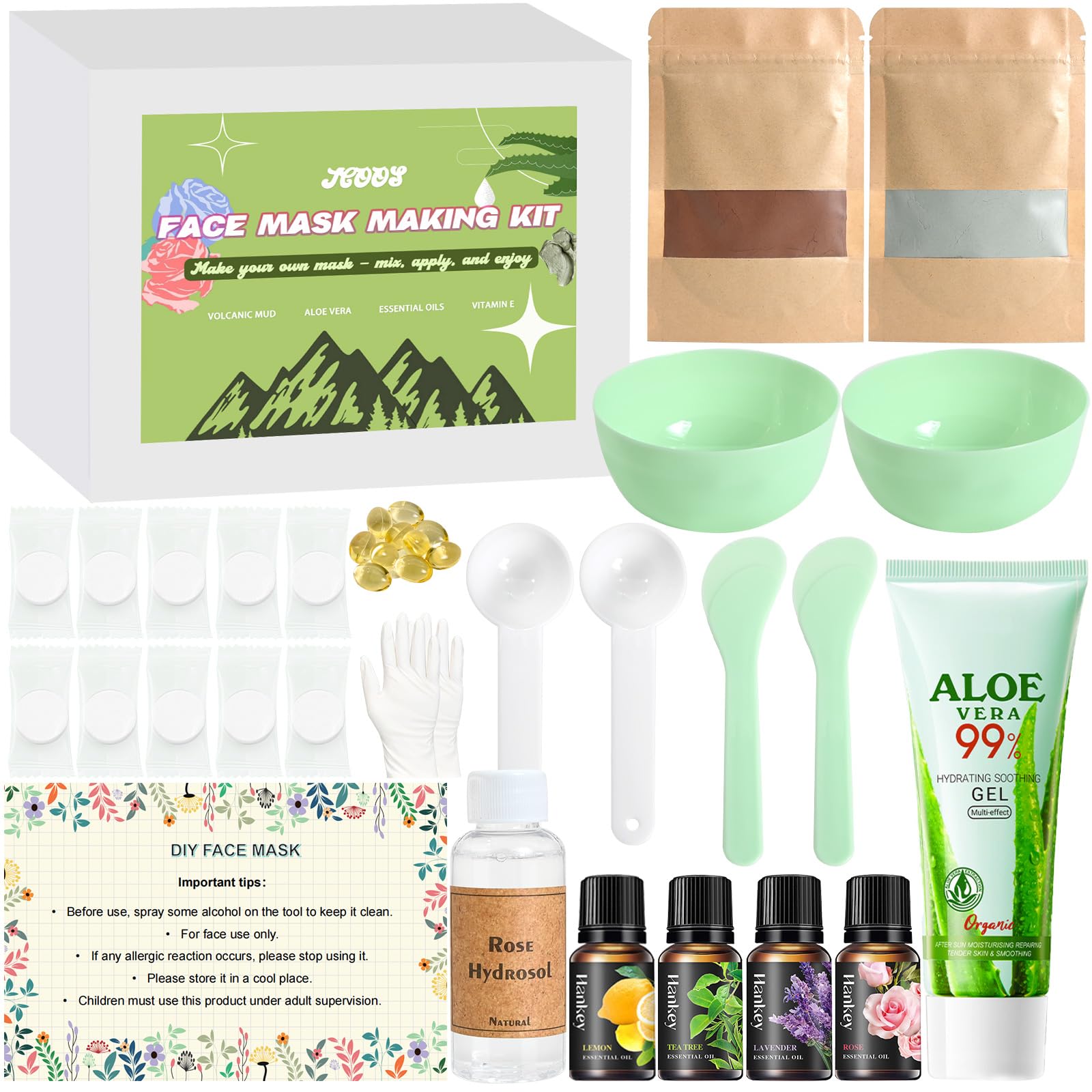 Set Masti de Fata Vezerd DIY cu Aroma de Aloe Vera, Hidratante, pentru  Femei - eMAG.ro