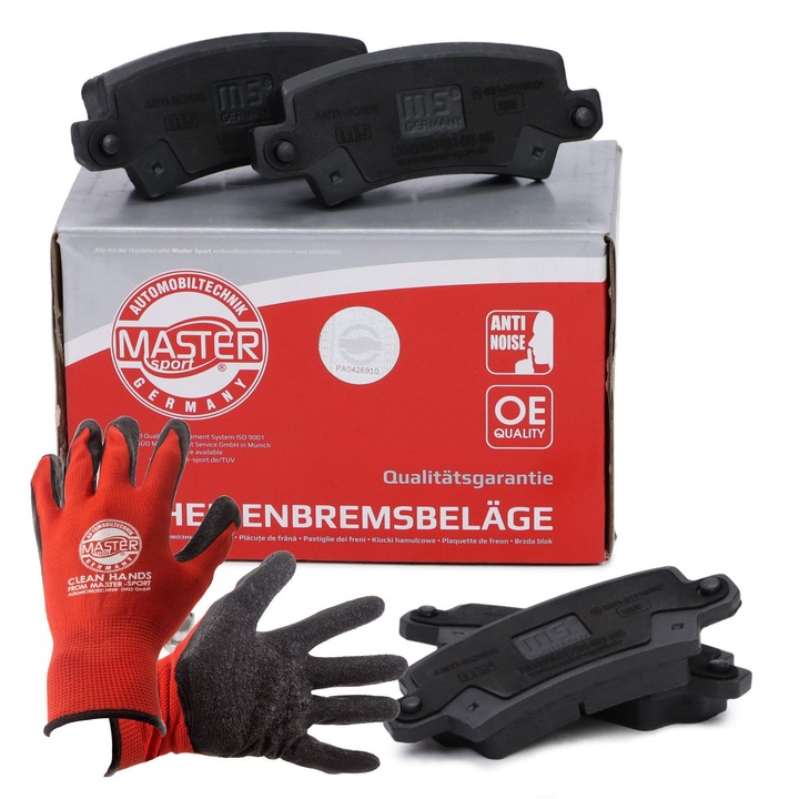 FÉKBETÉT KÉSZLET Master-Sport 13046058192N, 16,1mm, 96x37,9mm, piros, XL