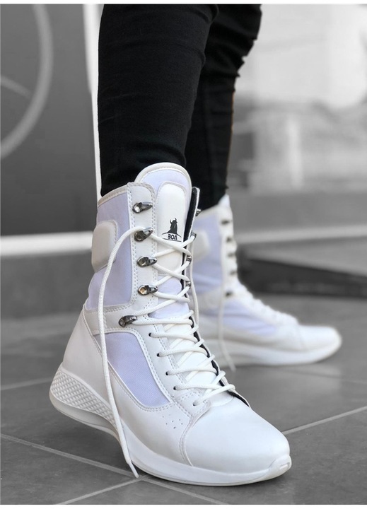 Férfi csizma, BOA Shoes, 321985, Fehér