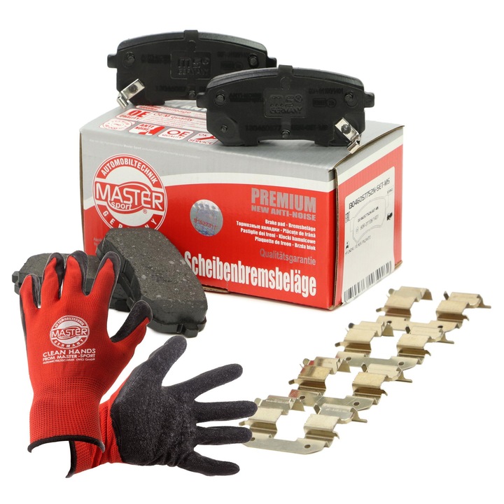 FÉKBETÉT KÉSZLET Master-Sport, akusztikus kopásjelzővel, 92x41mm, 14,8mm vastagság