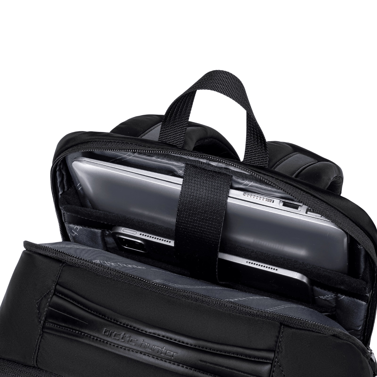 Rucsac business laptop 18L cu 14 compartimente, elegant si impermeabil Arctic Hunter B00808black