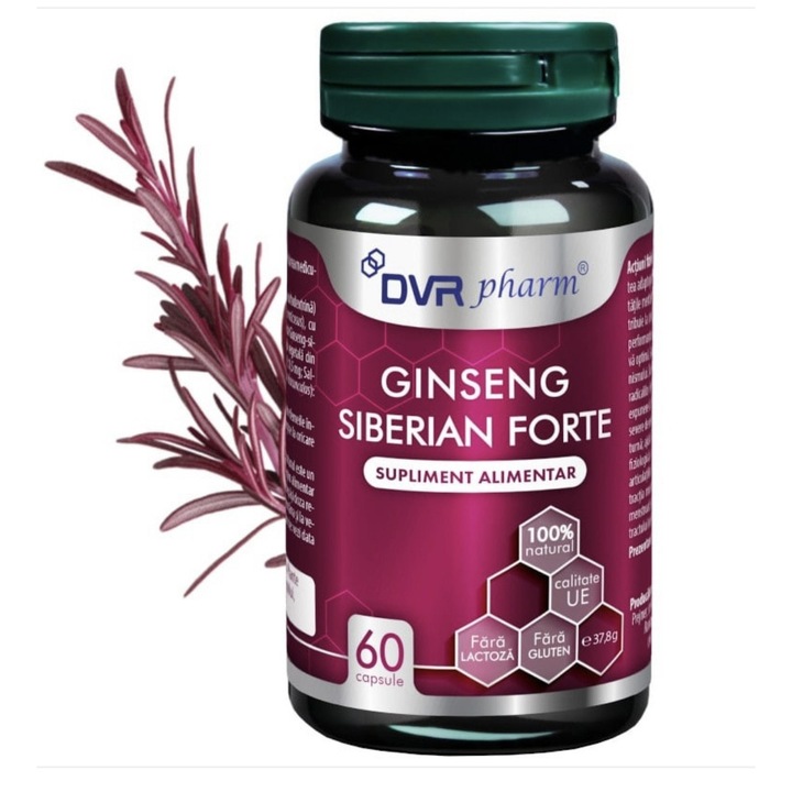 Supliment alimentar Ginseng Siberian Forte 30 capsule, DVRPharm