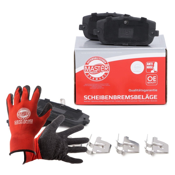 FÉKBETÉTEK KÉSZLET Master-Sport, hátsó, kopásérzékelővel, 99x45mm, 13046057622N-SET-MS