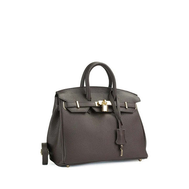 Poseta Piele Baby Edith - Maro - Inchis, Geanta Casual din Piele Naturala, Geanta, Genti