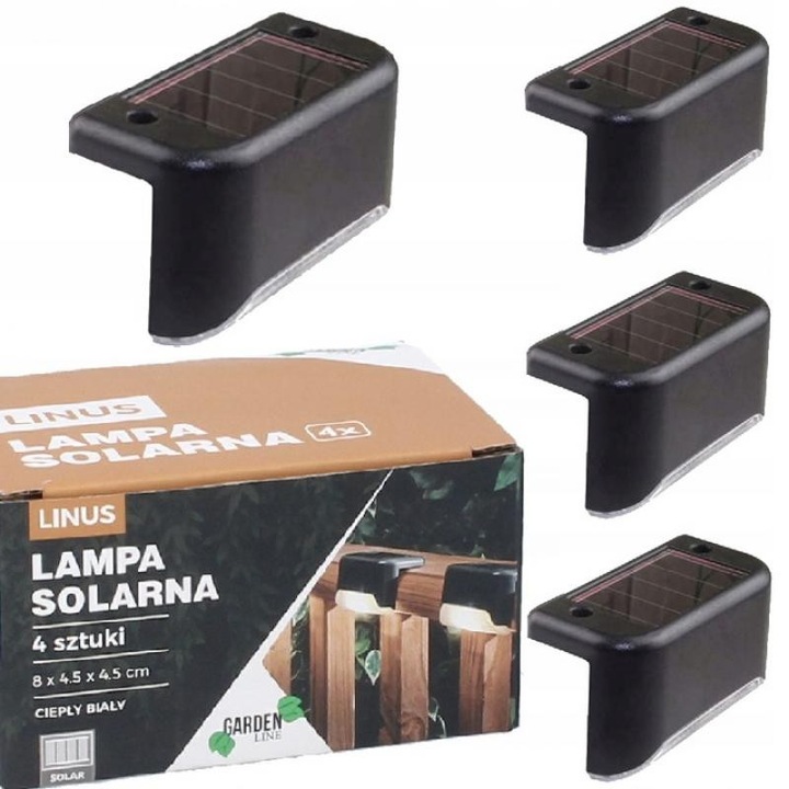Lampă solară de balcon pentru grădină - alb cald 8x4,5x4,5 CM 4 bucăți