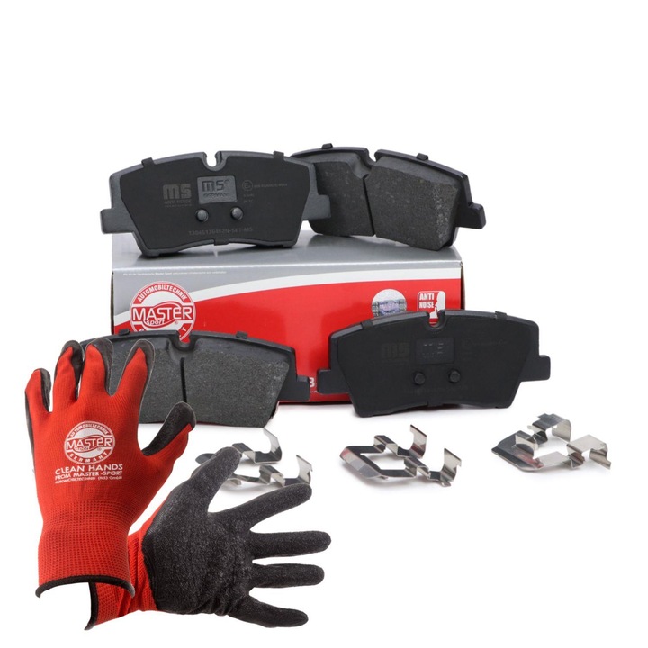 FÉKBETÉTEK hátsó Master-Sport, készlet, 133x56,9mm, rezgéscsillapítóval, 2,3kg