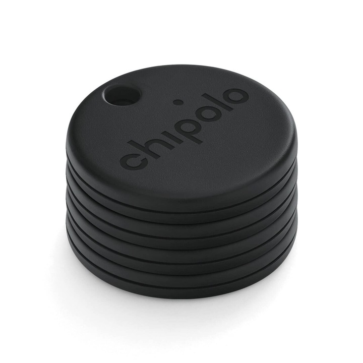 Chipolo One Spot, комплект от 4 локатора за ключове, Bluetooth, почти черен