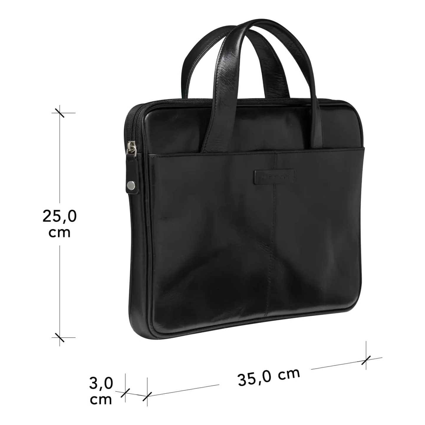 Geantă din piele pentru laptop dbramante Silkeborg 13 inch, neagră, cu compartiment moale