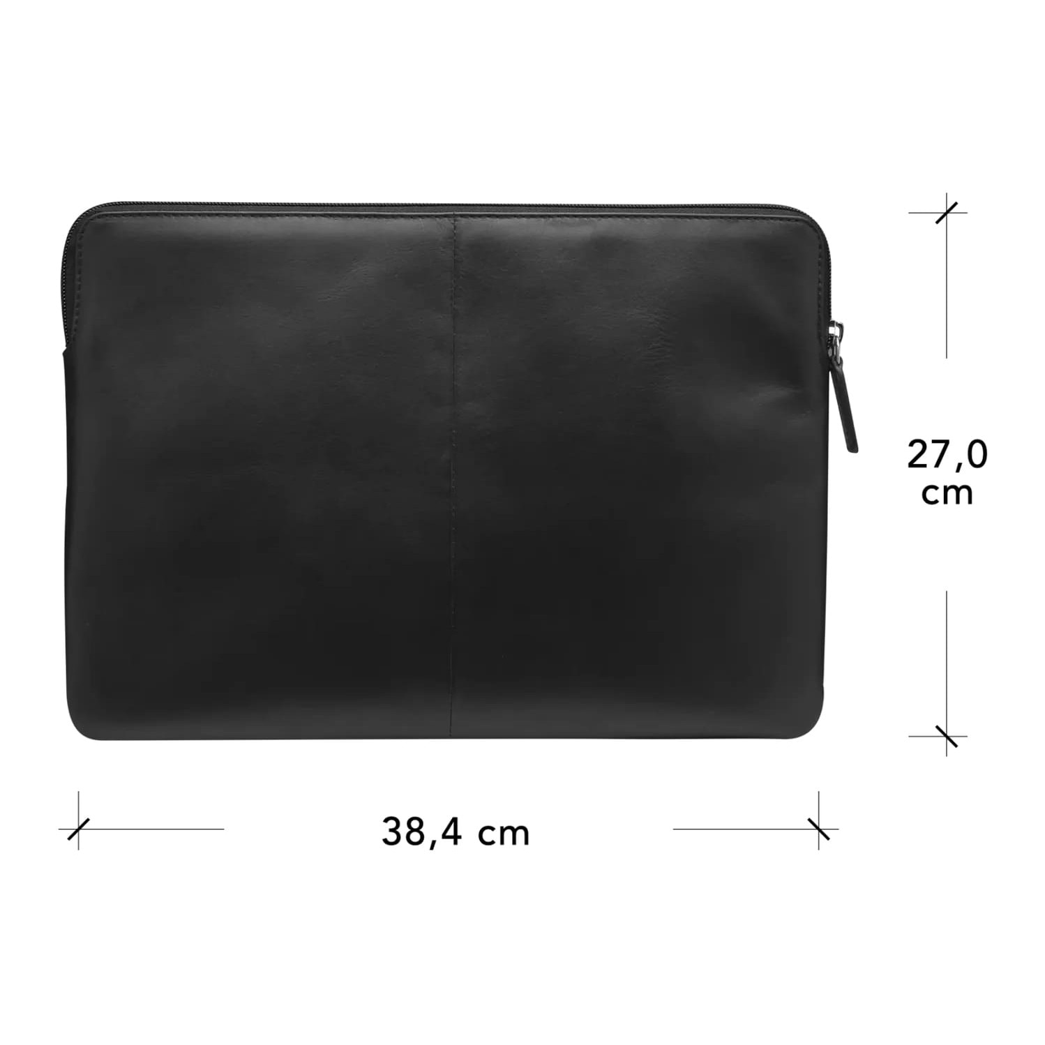 Husa pentru laptop dbramante Skagen Pro, din piele naturală, design rezistent la șocuri, ultra-subțire, negru, 14x15 inchi