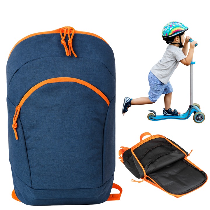 Kompakt iskolai és sport hátizsák VIO Oxford 39x20x11 cm 8,5L lányoknak és fiúknak, laptop és kiegészítők XY092017navy