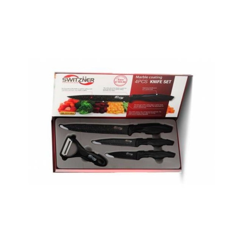 ADA 4点セット Set cutit si decojitor Switzner, 4 piese, otel inoxidabil cu