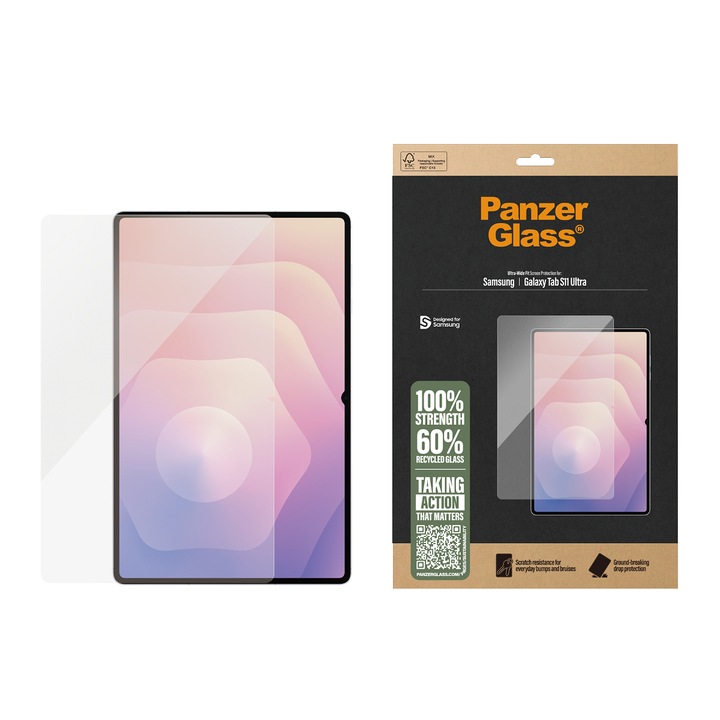 PanzerGlass képernyővédő üveg Samsung Galaxy Tab S11 Ultra, UWF, átlátszó