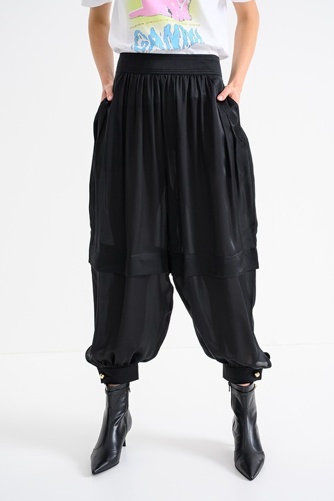 ZIMMERMANN, Pantaloni harem de matase Hypnotic, Negru