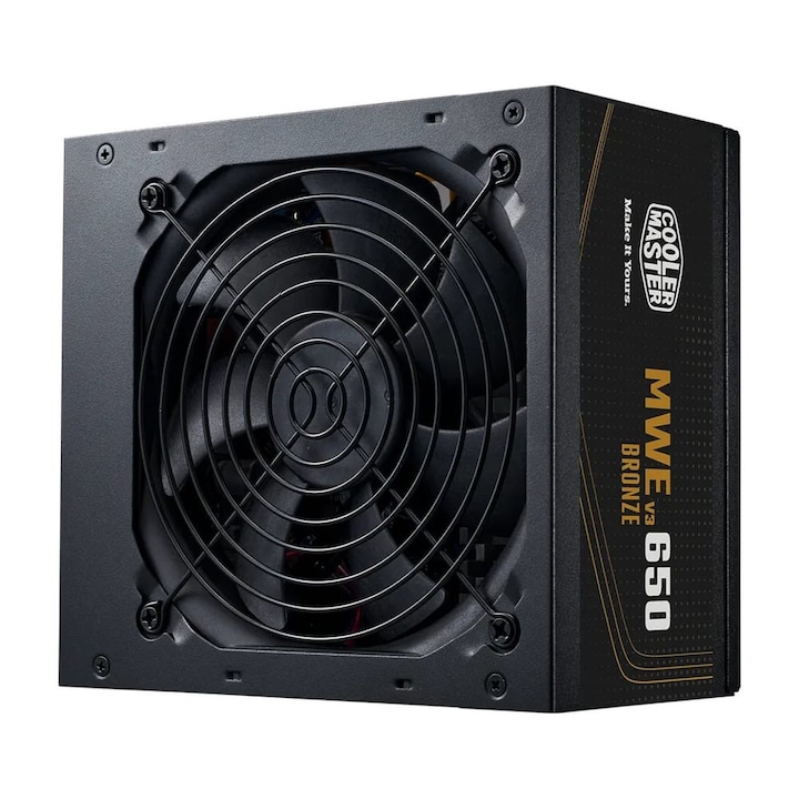 Sursă de alimentare Cooler Master MWE Bronze 650 V3 650W ATX 3.1, 80 Plus Bronze, negru - MPE-6501-ACAAW-3BEU