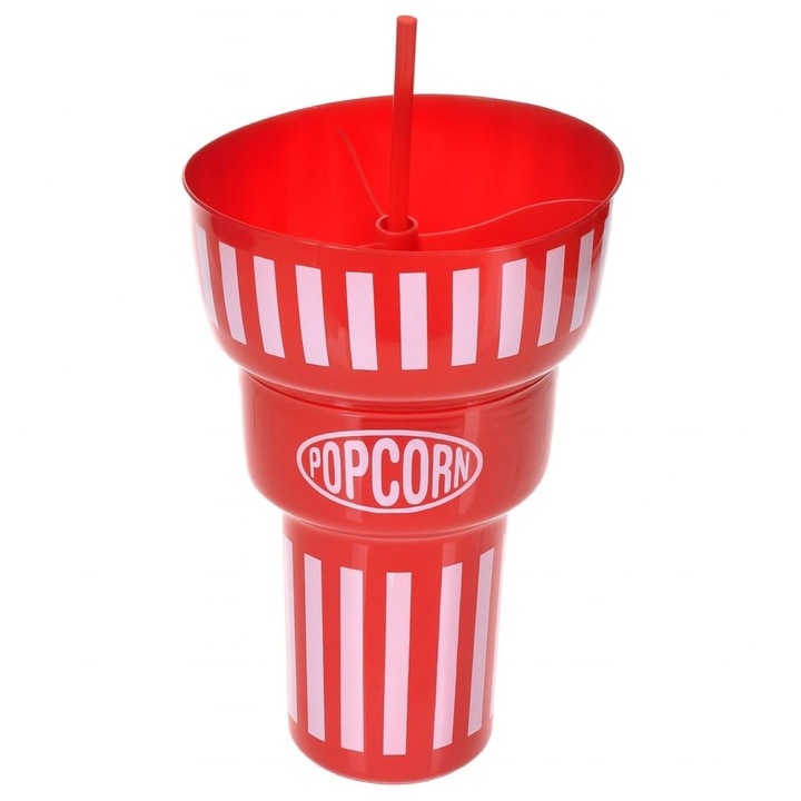 Купа за закуски Carodis, 3 отделения, червена, 14.5x22.5см