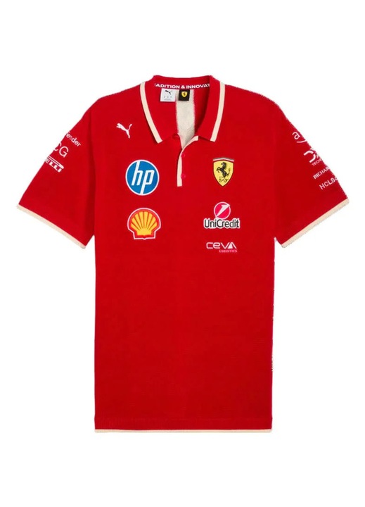 Scuderia Ferrari SE Csapat Galléros Kötött Póló ???? 3XL