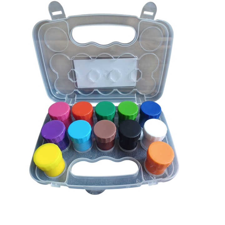 Комплект 12 Цвята Акварелни Бои Гваш, В Пластмасова Кутия, Vision XXI