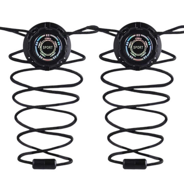 Set 2 Sisteme de Inchidere RapidA Pantofi, Catarama Rotativa BOA cu Sarma de Otel, Fara Legare, Anti-Cadere, Pentru Adidasi, Pantofi Sport, Ghete, Bocanci, Adulti si Copii, Culoare Negru