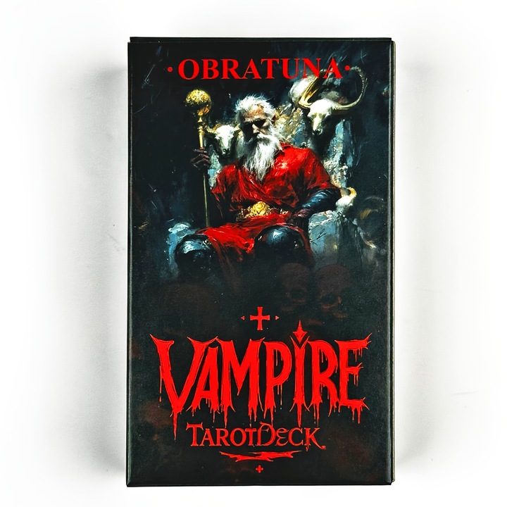Pachet carti, Obratuna: Tarotul Vampirilor, 78 carti grafice, 12.4 x 7.3cm