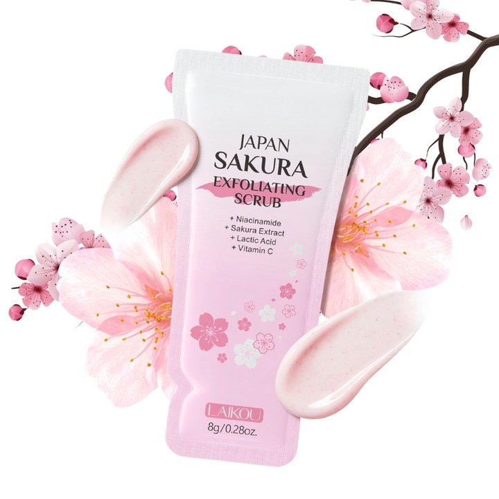 Testradír Japán Cseresznyevirág (Sakura) Kivonattal és C-vitaminnal, 8 g-os tasak, LAIKOU®