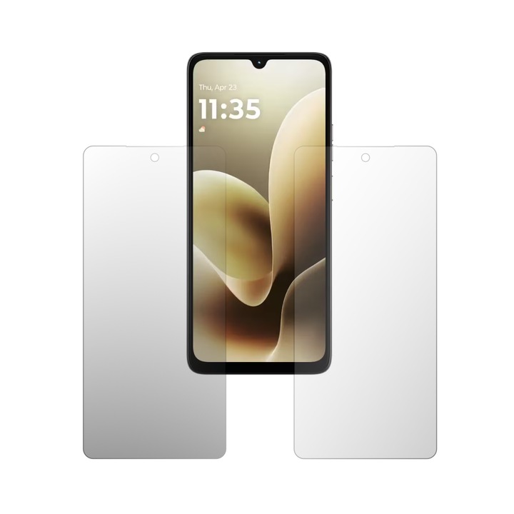 Комплект от 2X фолиа за защита на екрана Folie24, за Motorola Moto G06 Power, 1X ултра-прозрачно + 1X матово, съвместимо с калъф ( съвместимо с калъф ), залепващо, гъвкаво със саморегенериране