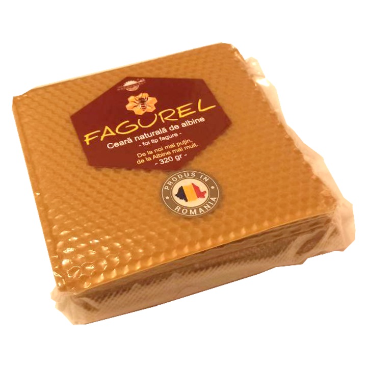 Természetes méhviaszlap, méhsejt típusú, Fagurel, 320 gr, 130x130 mm, famegmunkáló