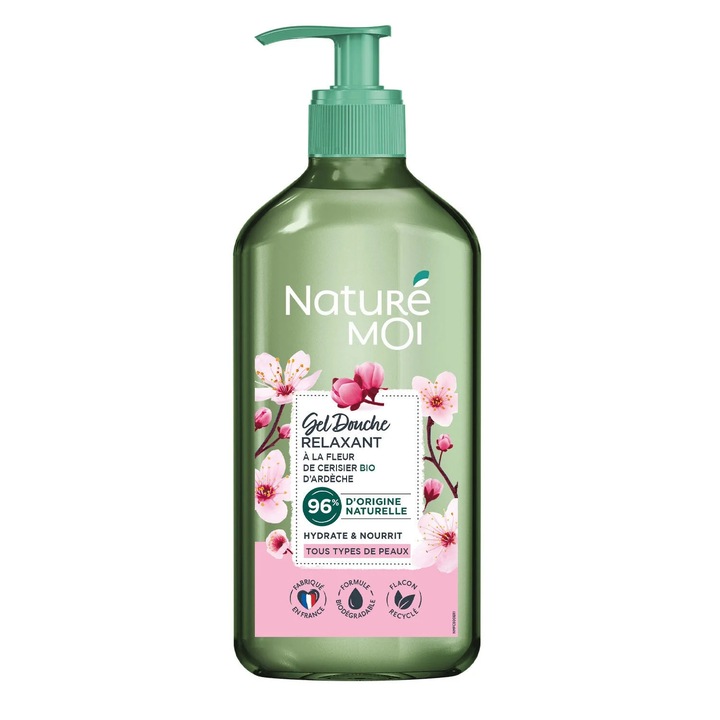 Nature Moi relaxáló tusfürdő cseresznyevirággal, 500ml