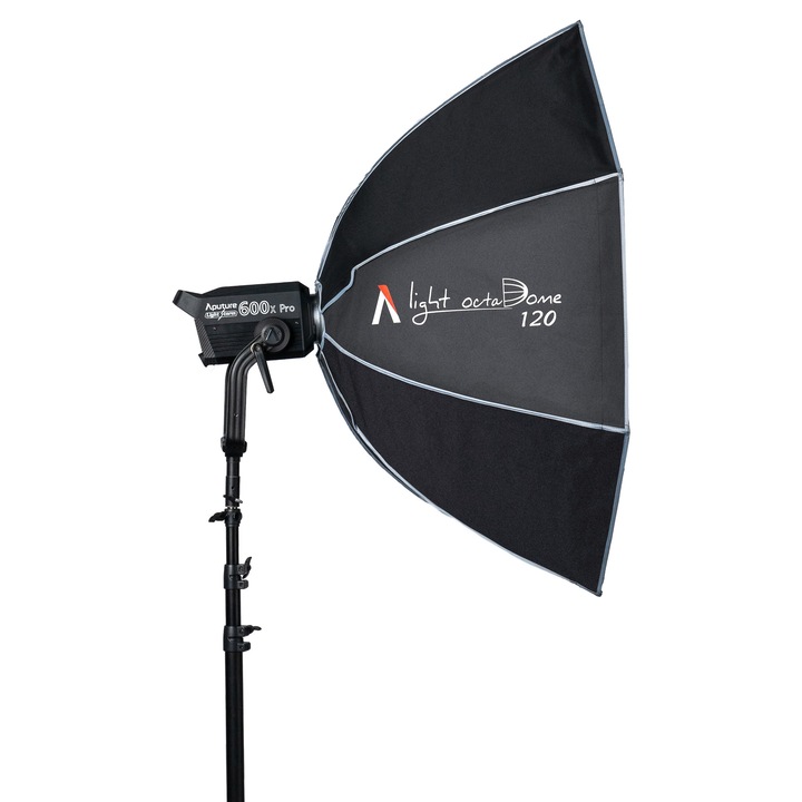 Softbox octagonal Aputure Light Octadome 120, 3 difuzori, grid, 120cm, transportabil