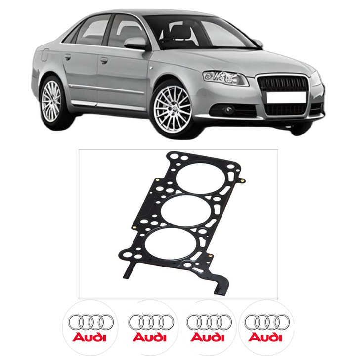 Garnitura chiuloasa AUDI A4 B7 (8EC) 2.7 TDI din 2005-2008 KW 120 CP 163 CMC 2698, auto, Elring, 4x Stickere auto cu AUDI