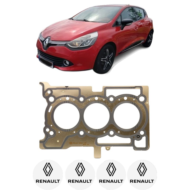 Garnitura chiuloasa RENAULT CLIO IV (BH_) 0.9 TCe 90 (BHNF, BHMA, BHMH, BHJK, BHJR) din 2012-2021 KW 66 CP 90 CMC 898, auto, Elring, 4x Stickere auto cu RENAULT