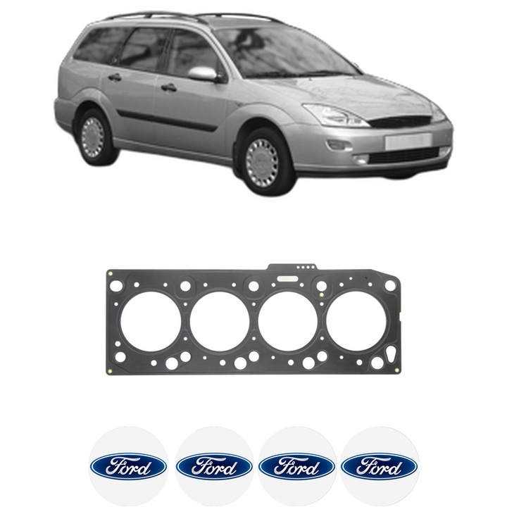 Garnitura chiuloasa FORD FOCUS I Turnier (DNW) 1.8 Turbo DI / TDDi din 1999-2004 KW 66 CP 90 CMC 1753, auto, Elring, 4x Stickere auto cu FORD