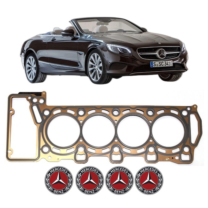 Garnitura chiuloasa MERCEDES-BENZ S-CLASS Convertible (A217) AMG S 63 4-matic+ (217.488) din 2017-2020 KW 450 CP 612 CMC 3982, auto, Elring, 4x Stickere auto cu MERCEDES-BENZ