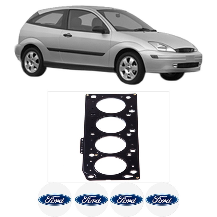 Garnitura chiuloasa FORD FOCUS I (DAW, DBW) 1.8 TDCi din 2002-2004 KW 74 CP 100 CMC 1753, auto, Elring, 4x Stickere auto cu FORD