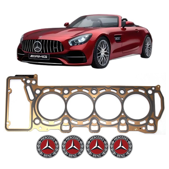 Garnitura chiuloasa MERCEDES-BENZ AMG GT Roadster (R190) GT S (190.478) din 2018-2020 KW 384 CP 522 CMC 3982, auto, Elring, 4x Stickere auto cu MERCEDES-BENZ