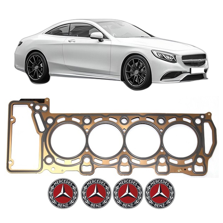 Garnitura chiuloasa MERCEDES-BENZ S-CLASS Coupe (C217) S 560 4-matic (217.386) din 2017-2020 KW 345 CP 469 CMC 3982, auto, Elring, 4x Stickere auto cu MERCEDES-BENZ