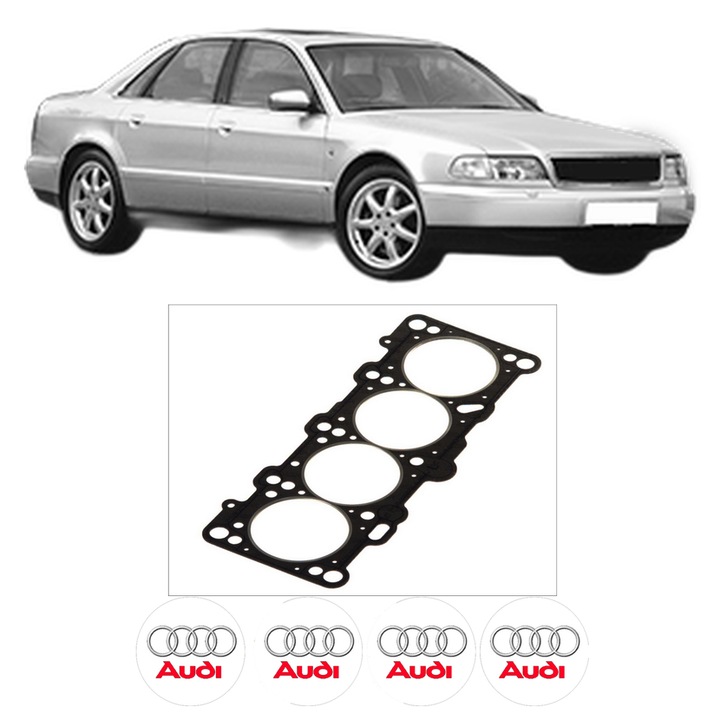 Garnitura chiuloasa AUDI A8 D2 (4D2, 4D8) S8 quattro din 1996-1999 KW 250 CP 340 CMC 4172, auto, Elring, 4x Stickere auto cu AUDI