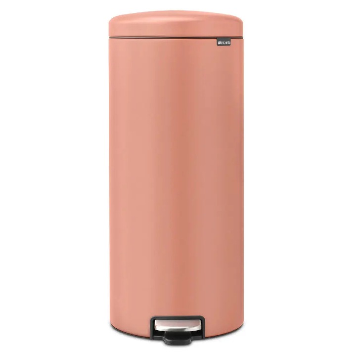 Cos de gunoi cu pedala Brabantia, Newicon, capacitate 30 litri, 1 compartiment detasabil, deschidere/inchidere silentioasa a capacului, corp din otel inoxidabil, cupru