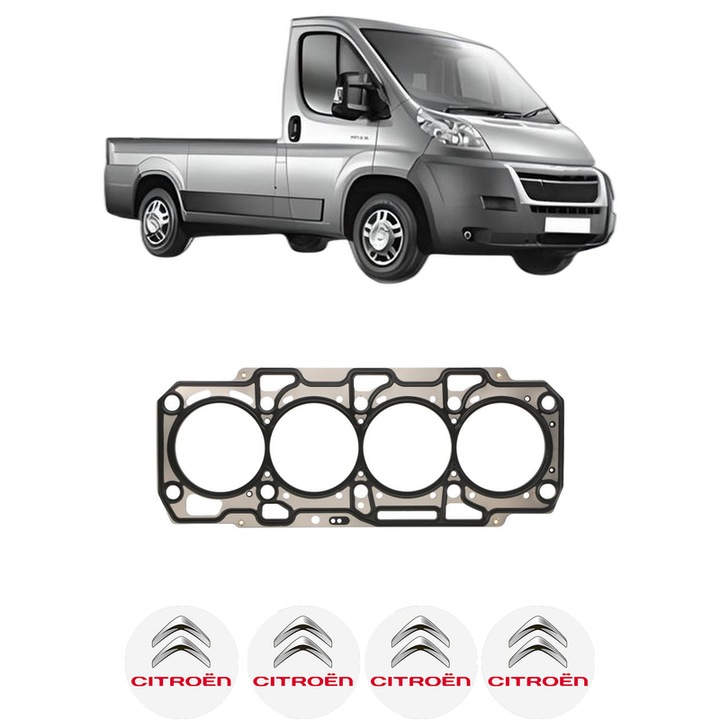 Garnitura chiuloasa CITROEN JUMPER II Platform/Chassis 2.2 BlueHDi 120 din 2023 KW 88 CP 120 CMC 2184, auto, Elring, 4x Stickere auto cu CITROEN