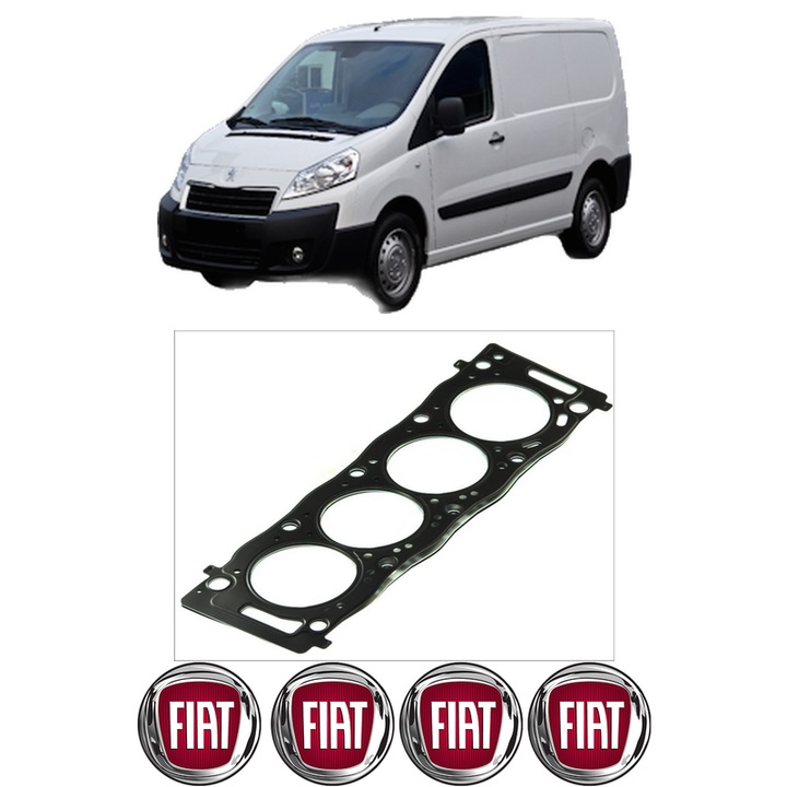 Garnitura chiuloasa FIAT SCUDO Van (270_, 272_) 2.0 D Multijet din 2007-2016 KW 88 CP 120 CMC 1997, auto, Elring, 4x Stickere auto cu FIAT