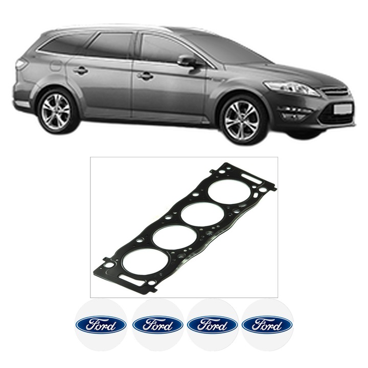 Garnitura chiuloasa FORD MONDEO IV Van 2.0 TDCi din 2007-2014 KW 85 CP 116 CMC 1997, auto, Elring, 4x Stickere auto cu FORD