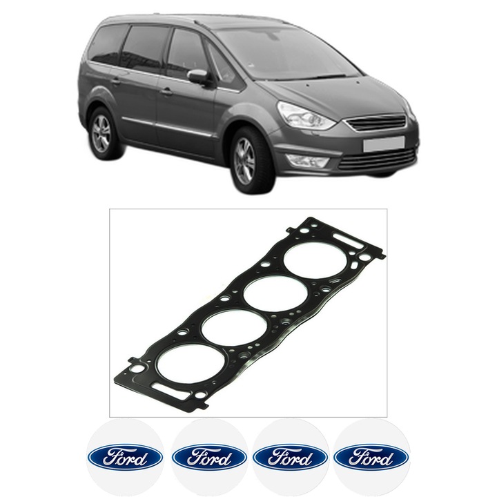 Garnitura chiuloasa FORD GALAXY II (WA6) 2.0 TDCi din 2007-2015 KW 85 CP 115 CMC 1997, auto, Elring, 4x Stickere auto cu FORD