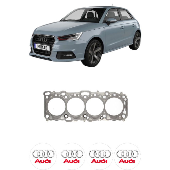 Garnitura chiuloasa AUDI A1 Sportback (GBA) 30 TFSI din 2020 KW 81 CP 110 CMC 999, auto, Elring, 4x Stickere auto cu AUDI