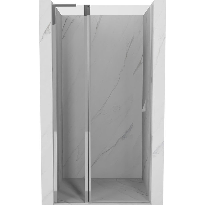 Mexen Mist L usi de dus batante 110 cm, transparent, crom - 8A4L-110-000-01-00