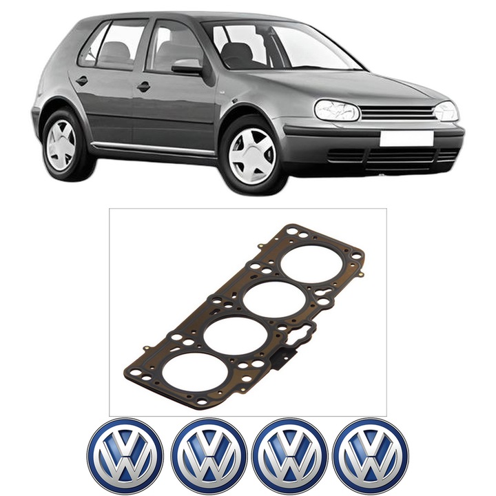 Garnitura chiuloasa Volkswagen GOLF IV (1J1) 1.9 TDI 4motion din 2000-2005 KW 74 CP 101 CMC 1896, auto, Elring, 4x Stickere auto cu Volkswagen